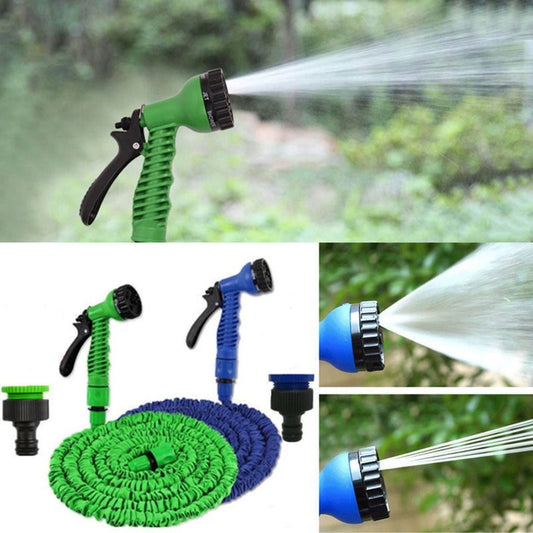 Expandable High Pressure Water Hose Pipe with 7-Mode Spray Nozzle | Flexible Multipurpose Water Pipe