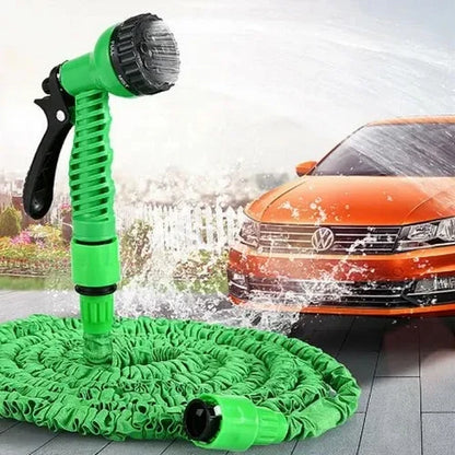 Expandable High Pressure Water Hose Pipe with 7-Mode Spray Nozzle | Flexible Multipurpose Water Pipe