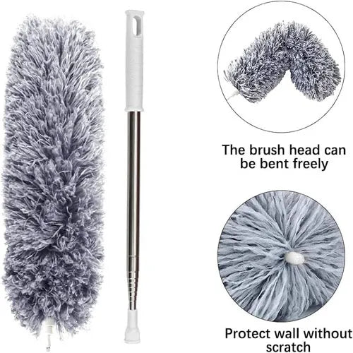 360° Flexible Telescopic Dust Duster | Extendable Microfiber Cleaning Brush