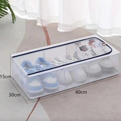 Foldable Transparent Storage Box for Shoes, Toys, Clothes & Books pack of 2 pieces