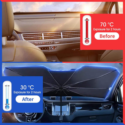 Foldable Car Windshield Sunshade Umbrella | Heat & UV Protection