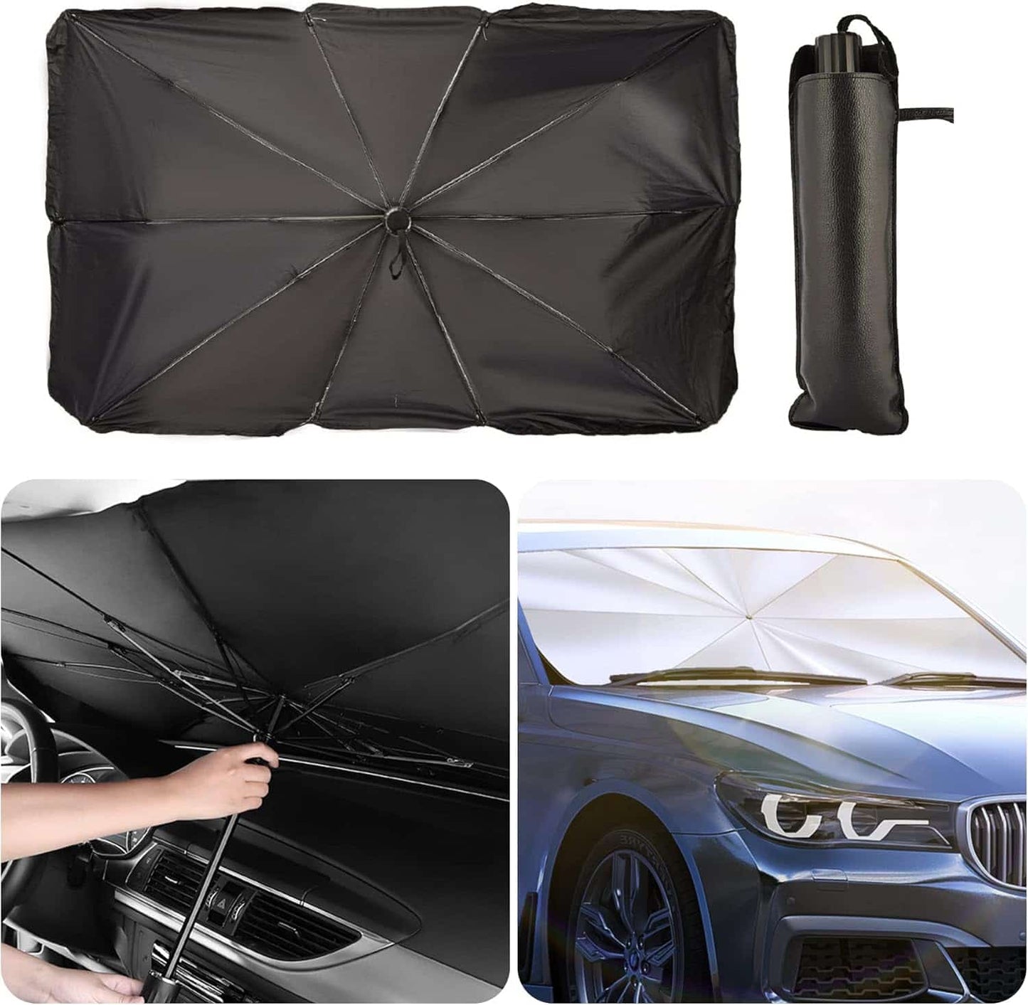 Foldable Car Windshield Sunshade Umbrella | Heat & UV Protection