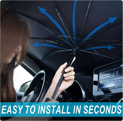 Foldable Car Windshield Sunshade Umbrella | Heat & UV Protection