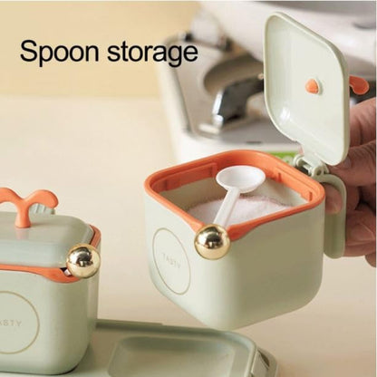 3-Piece Modern Spice Jar Set with Tray & Spoons