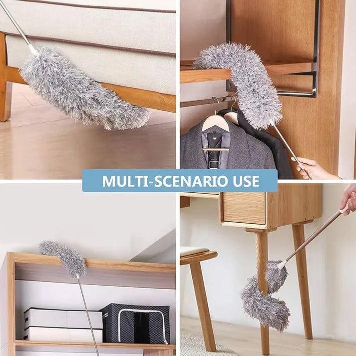 360° Flexible Telescopic Dust Duster | Extendable Microfiber Cleaning Brush