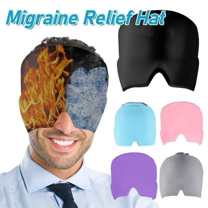 Headache & Migraine Relief Ice Therapy Cap | Reusable Cooling Gel Hat