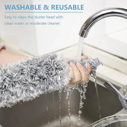 360° Flexible Telescopic Dust Duster | Extendable Microfiber Cleaning Brush