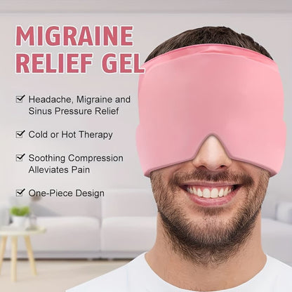 Headache & Migraine Relief Ice Therapy Cap | Reusable Cooling Gel Hat