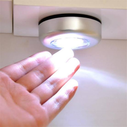 Wireless Push Tap LED Light | Battery Powered Stick-On Cabinet & Closet Light