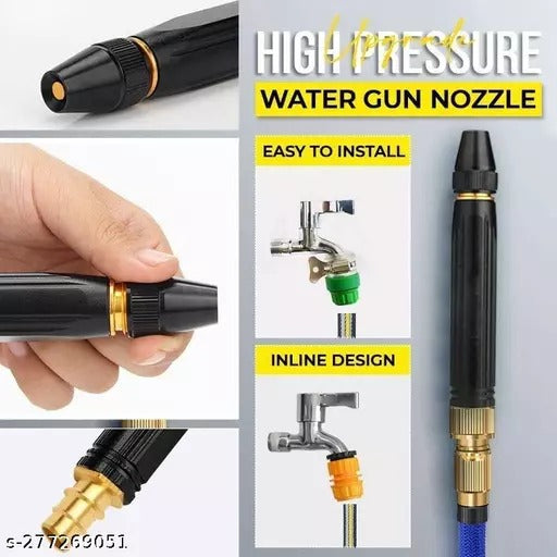 High Pressure Water Gun Nozzle | Adjustable Hose Spray for Car Wash & Garden