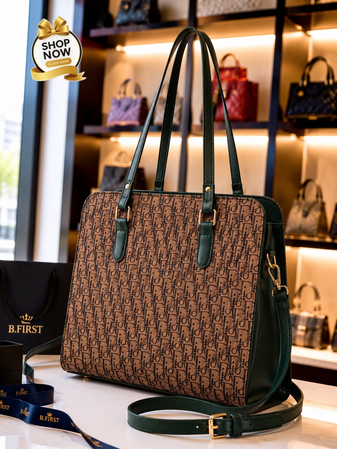 Women's Premium Printed Tote Handbag | Stylish Shoulder Bag for Office & Casual Use