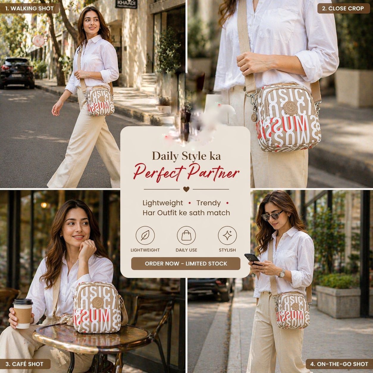 Premium Women's Mini Crossbody Bag | Lightweight Multi-Pocket Shoulder Bag