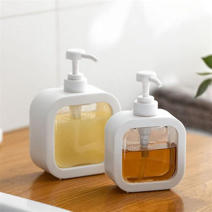 Premium Refillable Soap Dispenser with Sponge Holder | Kitchen & Bathroom Liquid Soap Pump Dispenser