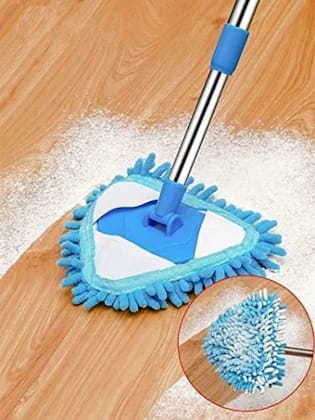360° Triangle Microfiber Floor Mop | Rotating Flat Mop for Easy Home Cleaning