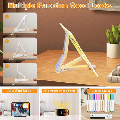 LED Acrylic Writing Board | Reusable Message Board with Color Markers