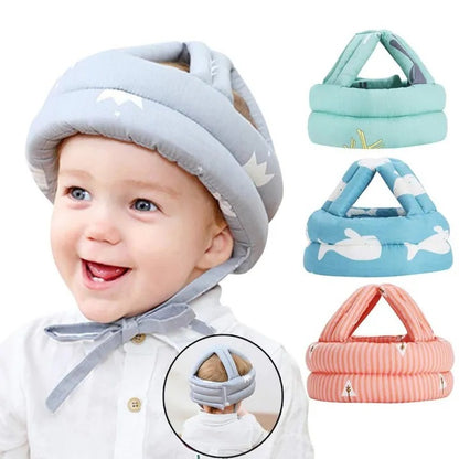 Baby Head Protection Cushion Cap – Soft Adjustable Anti-Fall Safety Cap