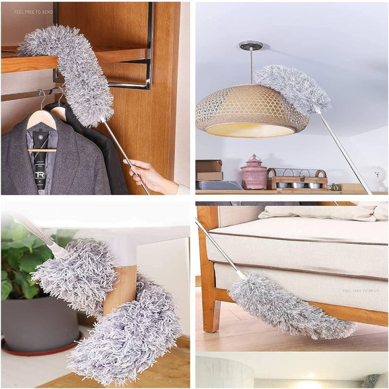 360° Flexible Telescopic Dust Duster | Extendable Microfiber Cleaning Brush