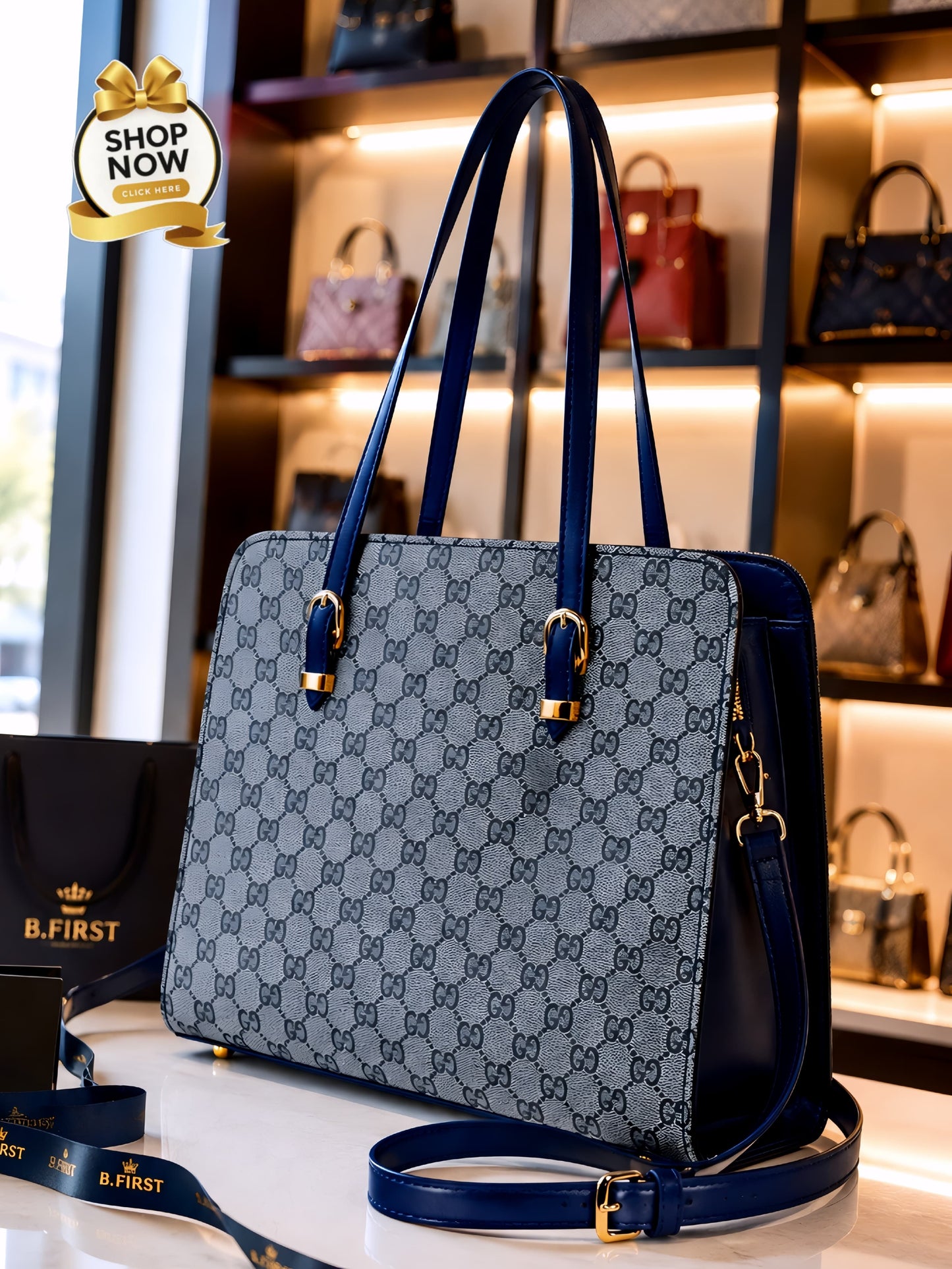 Women's Premium Printed Tote Handbag | Stylish Shoulder Bag for Office & Casual Use