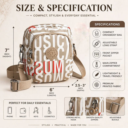 Premium Women's Mini Crossbody Bag | Lightweight Multi-Pocket Shoulder Bag