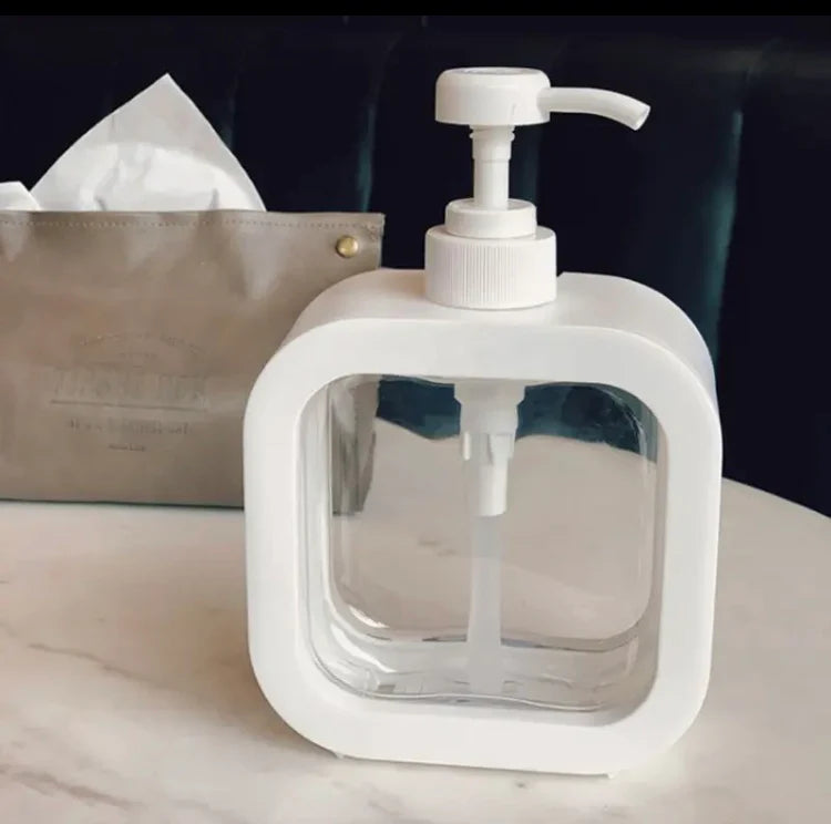 Premium Refillable Soap Dispenser with Sponge Holder | Kitchen & Bathroom Liquid Soap Pump Dispenser