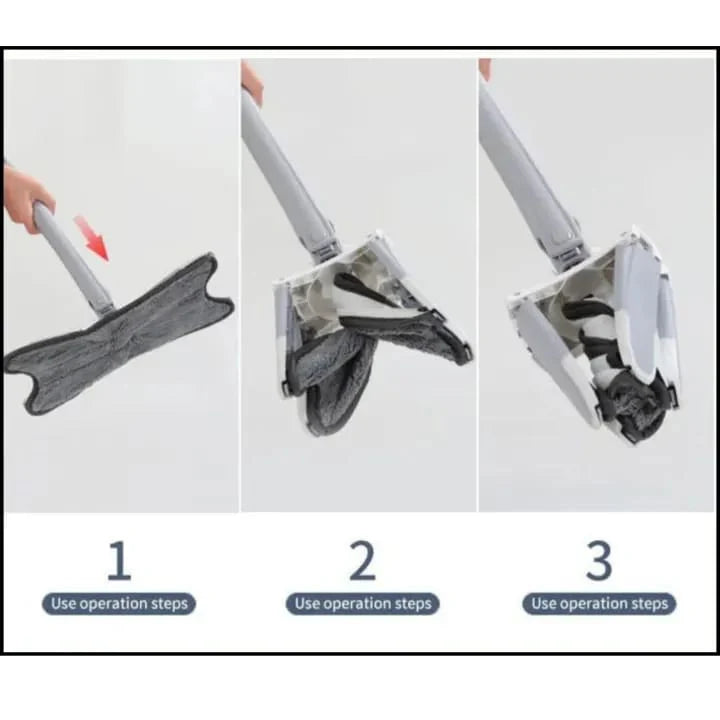 360° Self-Wringing Microfiber Flat Mop | Hands-Free Floor Cleaning Mop