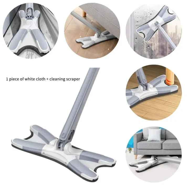 360° Self-Wringing Microfiber Flat Mop | Hands-Free Floor Cleaning Mop