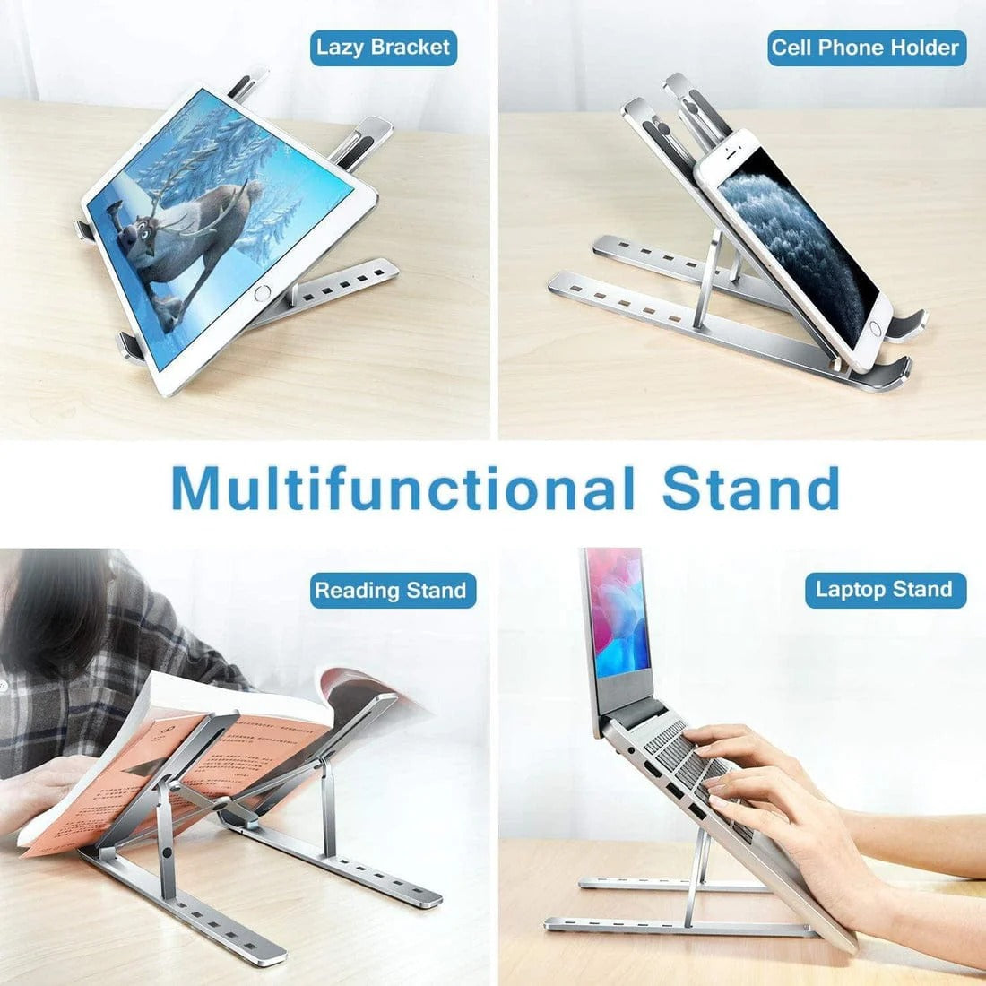 Adjustable Foldable Laptop Stand | Multi-Functional Laptop, Tablet & Book Holder