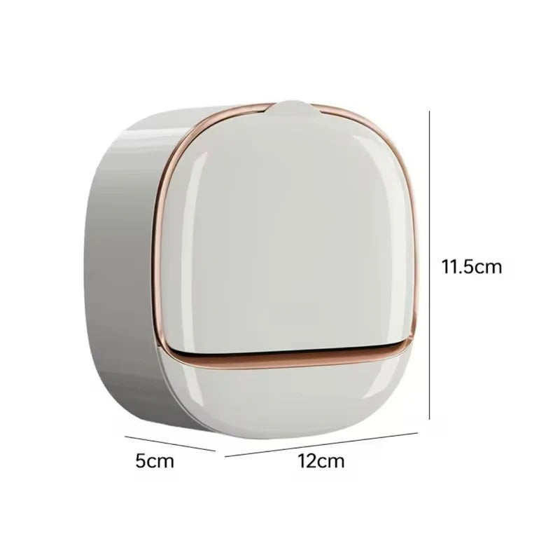 Wall Mounted Soap Holder with Drain Tray – Self Adhesive Bathroom Soap Box