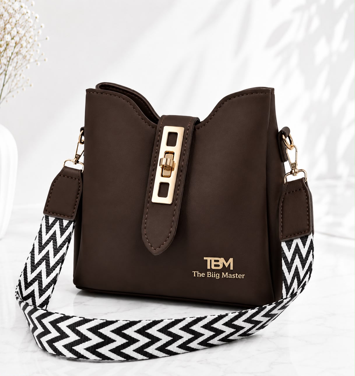 Premium Women's Crossbody Bucket Handbag with Adjustable Wide Strap | Stylish Ladies Shoulder Bag