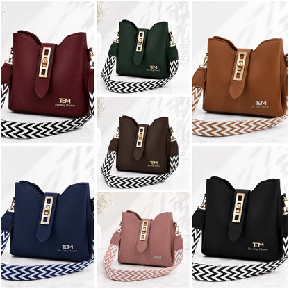 Premium Women's Crossbody Bucket Handbag with Adjustable Wide Strap | Stylish Ladies Shoulder Bag