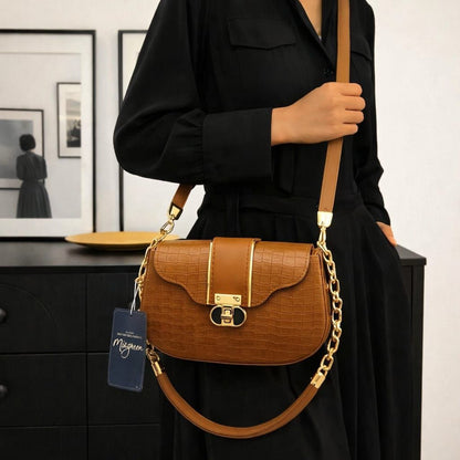 Women's Premium Crocodile Texture Handbag | Stylish Shoulder & Crossbody Bag