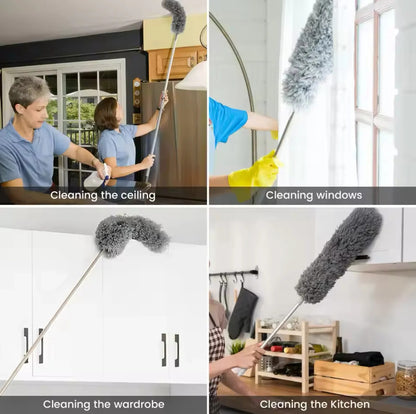 360° Flexible Telescopic Dust Duster | Extendable Microfiber Cleaning Brush
