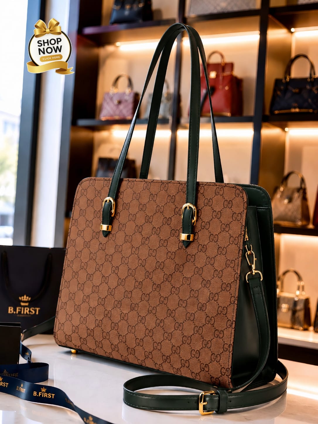 Women's Premium Printed Tote Handbag | Stylish Shoulder Bag for Office & Casual Use