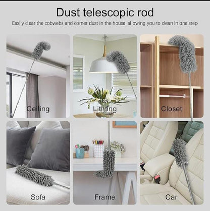 360° Flexible Telescopic Dust Duster | Extendable Microfiber Cleaning Brush