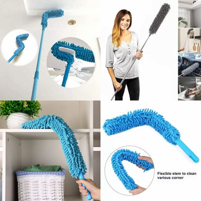 Flexible Microfiber Bendable Duster | Extendable Dust Cleaning Brush for Home & Car