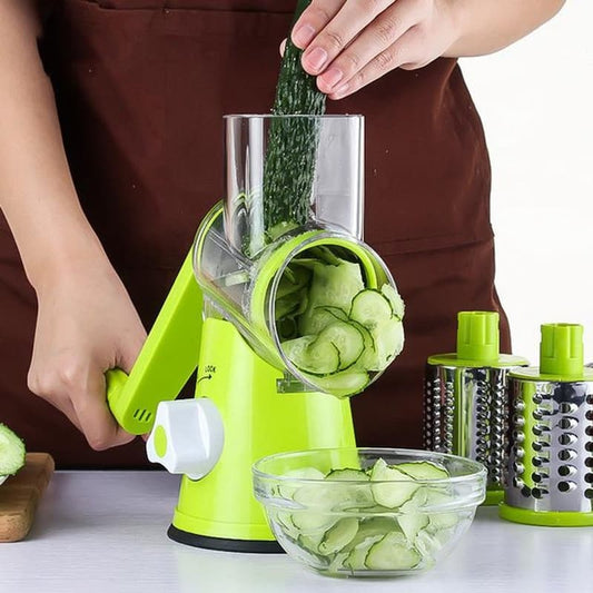 3-in-1 Rotary Vegetable Slicer & Grater