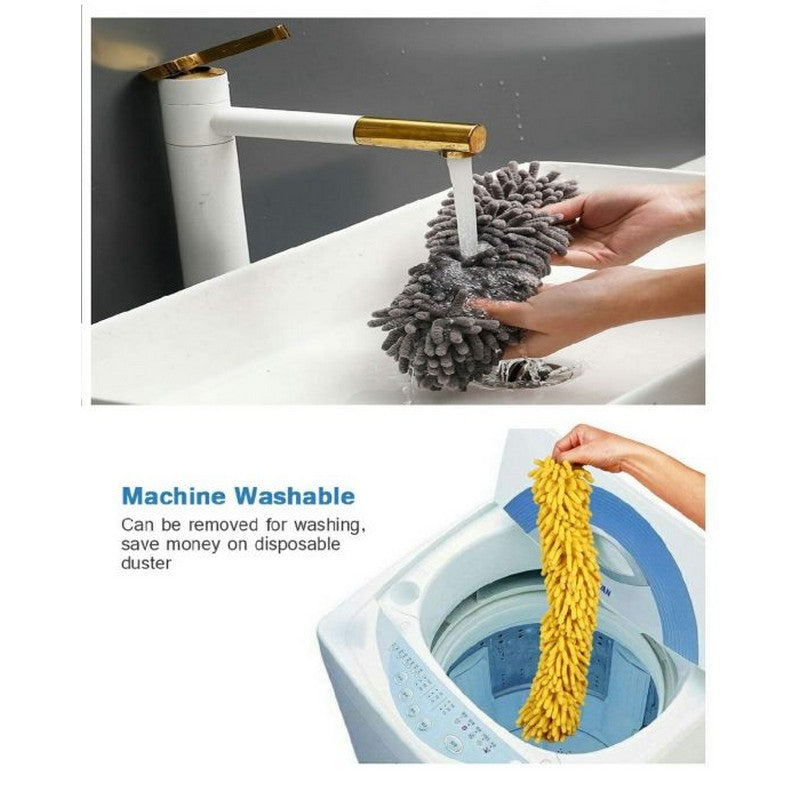 Flexible Microfiber Bendable Duster | Extendable Dust Cleaning Brush for Home & Car