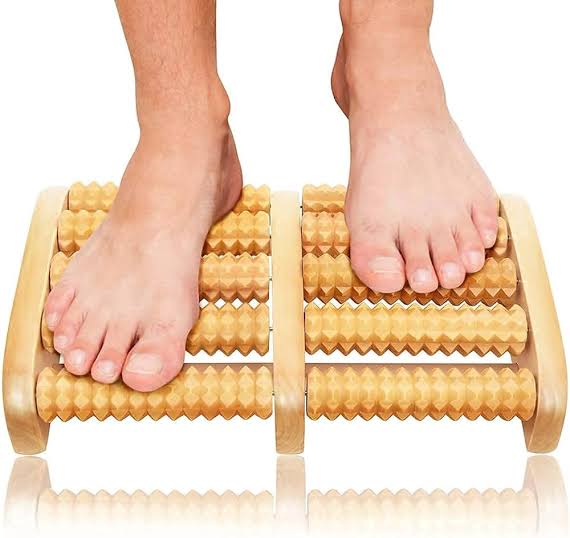 Wooden Foot Roller Massager – Natural Reflexology Foot Massage Roller for Pain Relief