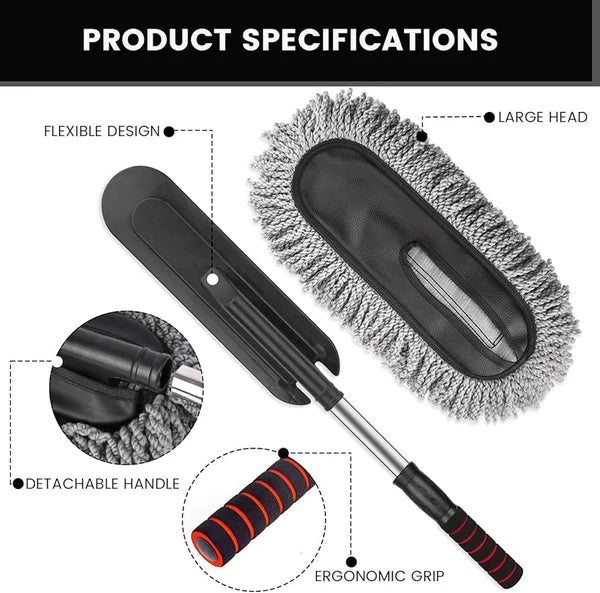 Premium Microfiber Car Interior & Exterior Cleaning Duster
