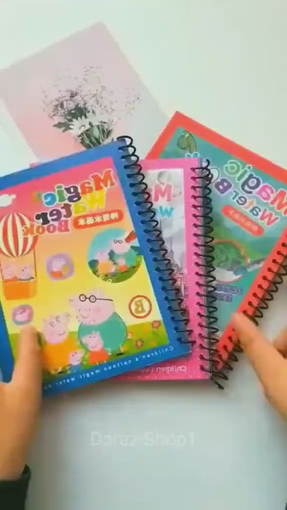 Magic Water Coloring Book for Kids | Reusable Water Paint Drawing Book with Magic Pen